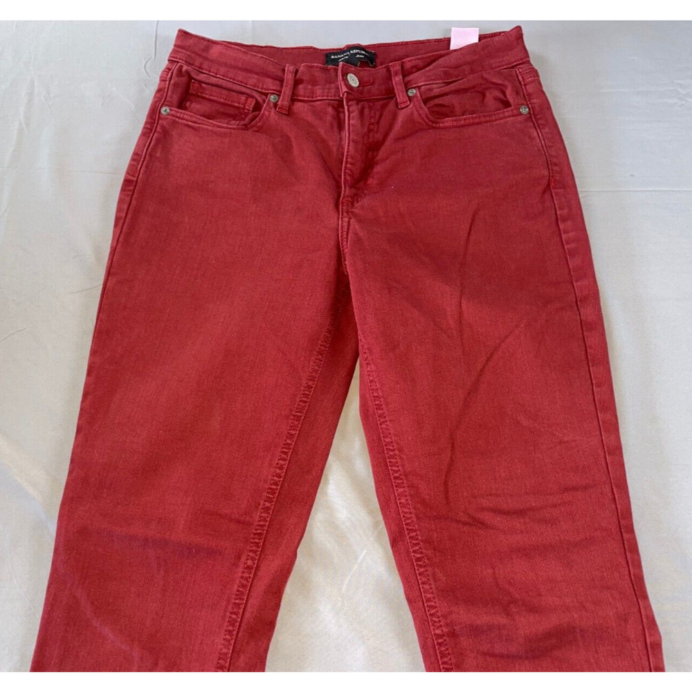 Banana Republic 5-Pocket Stretch Denim 'Girlfriend Jean'. Red, Women's 27. GUC!!